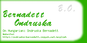 bernadett ondruska business card